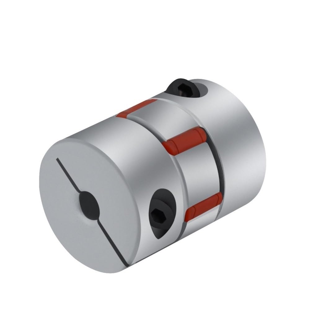 Manicotto di accoppiamento deII'albero Giunto a ganascia for albero CNC da 1 pezz0, in alluminio, D65 L90, giunto flessibile con cuscinetto in gomma color prugna | 14x18mm