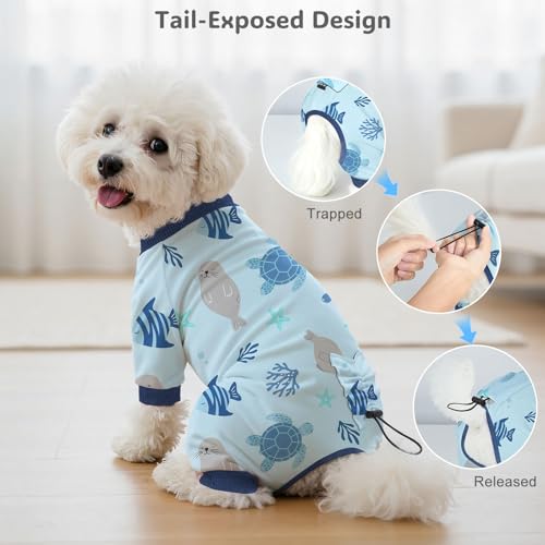4 Pack Dog Pajamas Pet Costumes Dog Jammies Onesies Sweatshirt Adjustable Breathable Stretchy Clothes for Puppy Small Medium Large Dogs Girls Boys,XXXL by Unicorn Catcher - Image 4