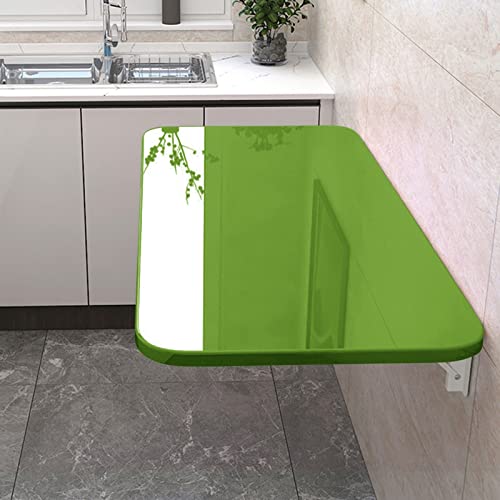 Mesa plegable de pared con diseño de hojas, mesa plegable montada en la pared para cuarto de lavado, banco de trabajo flotante para lavandería, escritorio de pared plegable para espacio pequeño