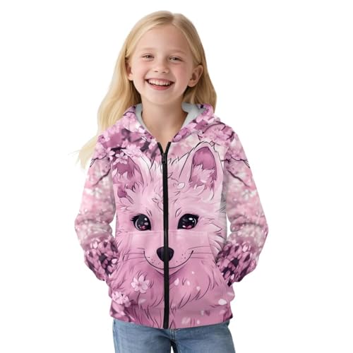 Upetstory Girls Full Zip Up Hoodies for Kids Boys Teen Hooded Sweatshirt