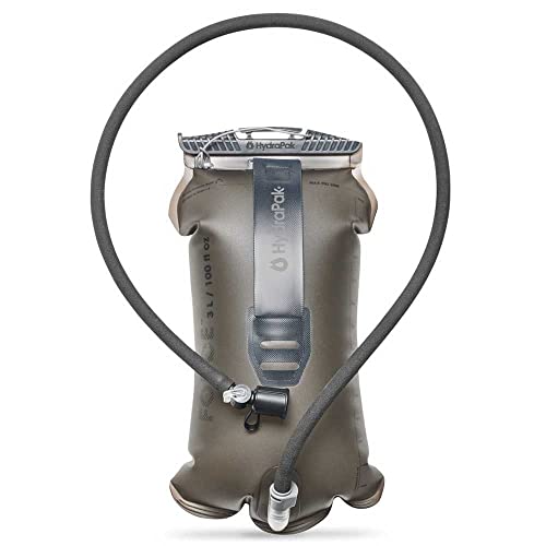 Hydrapak Force Ultra-Durable Water Bladder/Reservoir for Hydration Backpacks, 3-Liter (66 oz.), Insulated Tube, Safe & Reliable, Grey (A522)