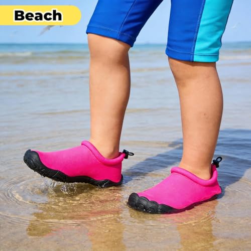 Image of Mishansha Kids Water Shoes Quick-Dry Wide Toe Box Non-Slip Barefoot Shoes Beach Pool Swim Shoes