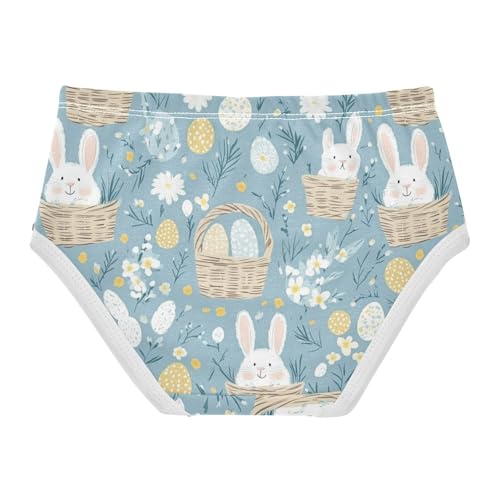 Wusikd Blue Color Bunnies Girls' Underwear Cotton Girls Briefs Soft Toddler Underwear 2T2