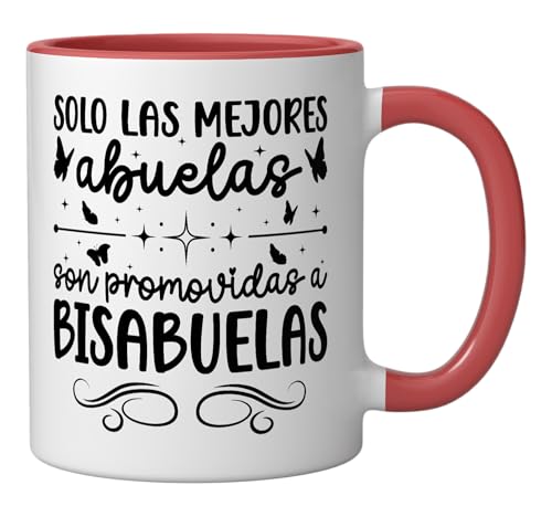 Taza de cerámica Bisabuela 11 onzas rojo y blanco miniatura 2