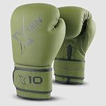 XTEN Boxing Gloves Perfect Sparring boost boxing training | Boxing bag train with Pro gym gloves ventilated boxing gloves pair to punch on punch bag (Olive Green, 14 Oz)