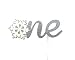 CMS Design Studio Handmade 1st First Birthday Cake Topper Decoration - one with Snowflake - Made in USA with Double Sided Gold Glitter Stock (Silver)