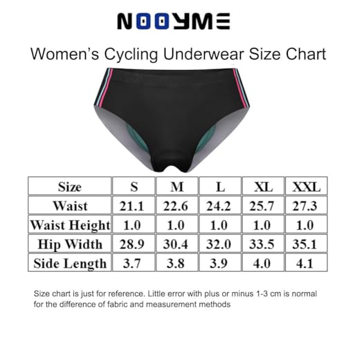 Nooyme NOOYMEWBUNEWIPBLACK2XL Women Bike Underwear Gel 3D Padded Printed Design Bicycle Briefs Cycling Underwear Shorts  thumb #6