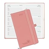 POPRUN Pocket Calendar 2022 Planner Weekly and Monthly for Purse - Agenda 2022 with Vegan Leather...