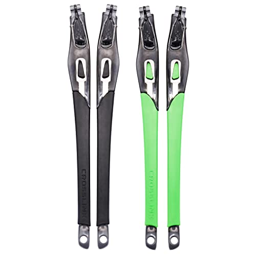 Branches de rechange noires et vert clair pour monture Oakley Crosslink Sweep