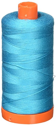Hilo de algodón mercerizado Turquesa 50wt 1422yd Aurifil miniatura 1