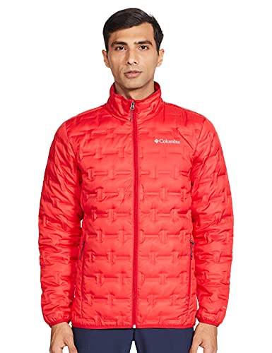 Image of Columbia Mens Delta Ridge Down Jacket, Mountain Red, XL