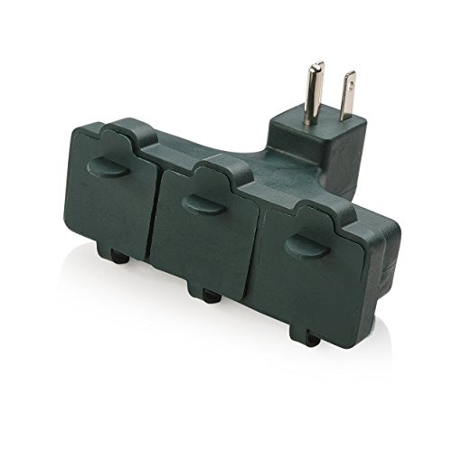 Cable Matters 2-Pack 3-Outlet Outdoor Outlet Splitter, Ul Listed Weather Resistant Outdoor Multi Plug Outlet/Plug Splitter With Covers #TOP2
