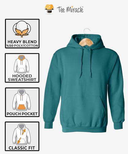 Tee Miracle Men's Adult Heavy Blend Hooded Sweatshirt Multipack, Unisex Fleece Bulk Hoodie - Custom Color Set - 185003