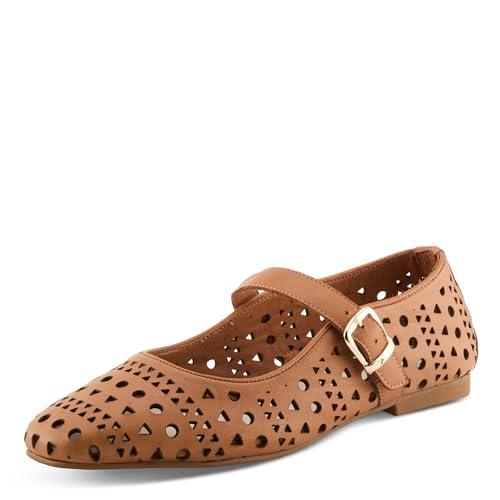Spring Step Arbella Women’s Mary Jane Flats with Laser-Cut Geometric