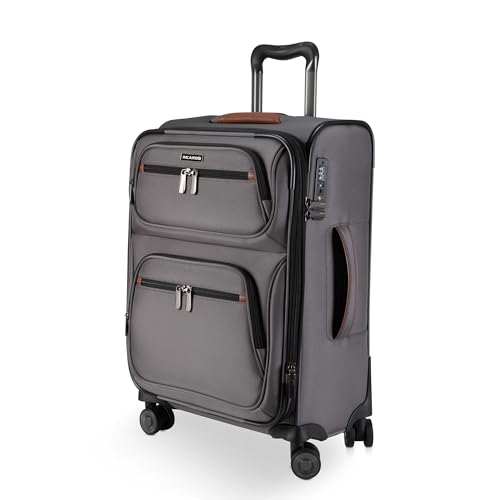 Image of Ricardo Beverly Hills Montecito 3.0 Softside Luggage Collection Expandable Suitcases with Wheels and TSA Lock, 21 Carry-on (French Gray, 21-inch Carry-on)