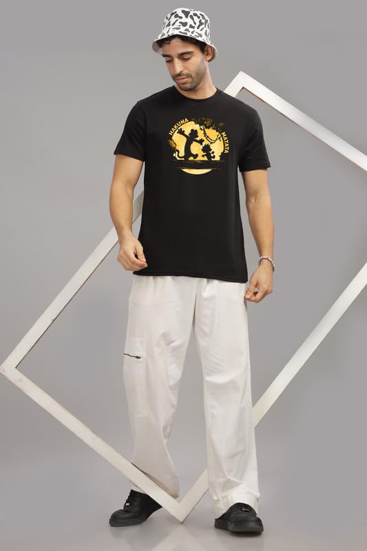 Image of XENOVAURBAN Men's Graphic Printed RN-HKM Round Neck Regular and Plus Size Cotton T-Shirt