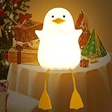 カンシタ アヒル ナイトライト LEDライト 授乳ライトかわいい ベッドサイドランプ 3段調光 アヒル楽園 夜間ライト テーブルランプ プレゼント 枕元 USB 充電 安全ABS+シリコン製 間接照明 暖光 出産祝い (タイプ1)