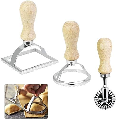 Foto von NC 3 Stück Ravioli Cutter Maultaschen Ausstecher Edelstahl Ravioli Ausstecher Set Ravioli Stamp unterschiedliche Ravioli Former