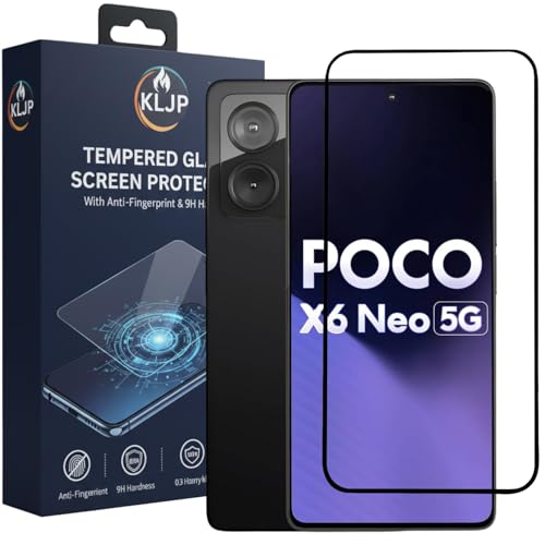 Image of Military-Grade Gorilla Tempered Glass For Poco X6 Neo /Redmi Note 13 / Redmi Note 13 Pro /Poco X6 Pro 5G / X6 / F6 / F5 With Installation Kit | Edge to Edge Coverage | Black