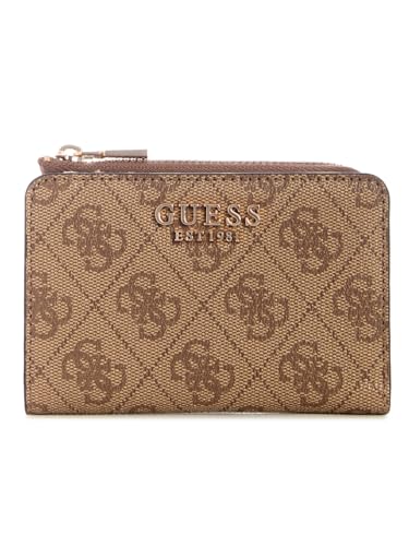 GUESS Portafoglio da donna Laurel II con cerniera, Logo Latte,