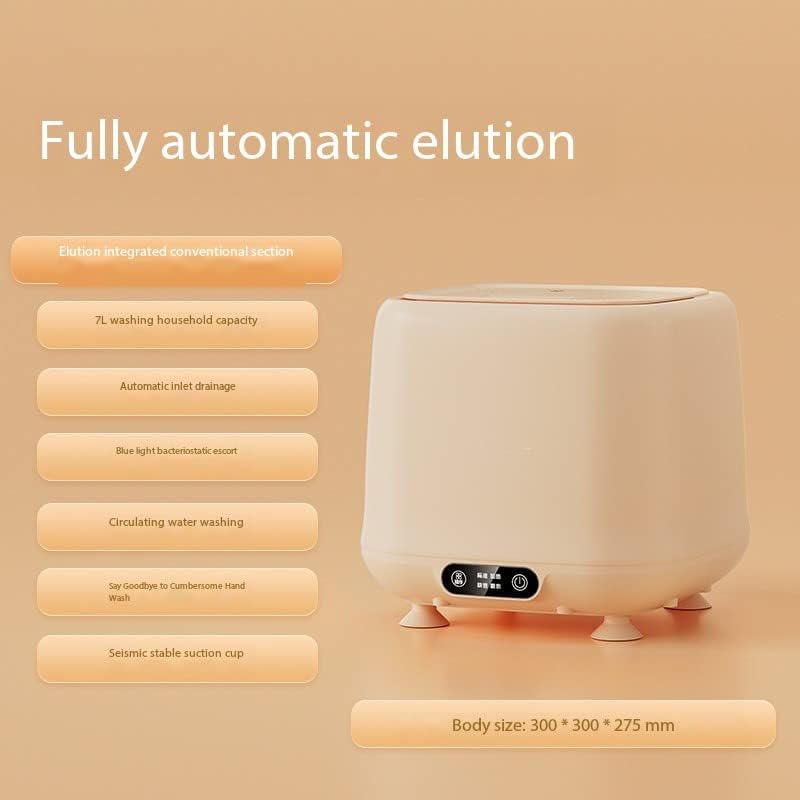 Miniatura 3 de Lavadora portátil, 220V Mini Elución Totalmente Automática Integrada 7L Lavadora de Gran Capacidad, Pequeña Ropa Interior y Calcetines Lavadora