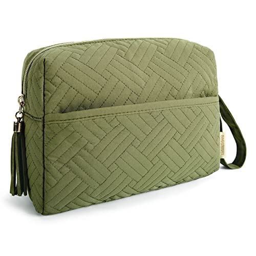 BAGSMART Elegant Roomy Makeup Bags, Ⅵ-Olive Green