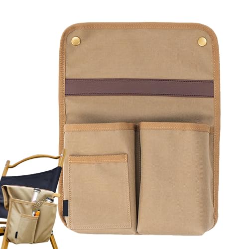 Rrlihjgu Bolsa para reposabrazos para silla de camping, para silla de ruedas, bolsa de silla de camping de gran capacidad, bolsa de almacenamiento colgante para sillas de playa, multifuncional