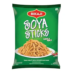 Bikaji Soya Sticks Masala Munch – 7.05 oz (200g) Pack | Spicy & Crunchy, Cocktail, Healthy Snack for Adults, Tea Time, Party Snacks & Anytime Munching | Flavorful Namkeen Sticks, Perfect Bar Snacks