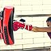 Yoidesu 143 Kicking Pad, Punch Training Pad PU Leather Muay Thai Boxing Kicking Curve Pad Hand Feet Target Training for a Complete Workout of Punches Kicks (Black and Red)