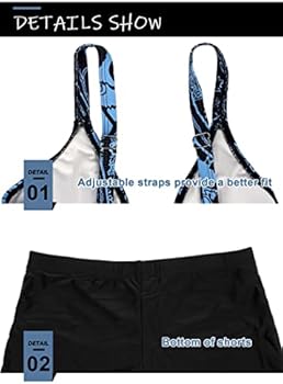 CheChury Badpakken voor dames, tweedelig, hoge taille, tankini-set, V