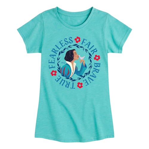 Snow White - Fearless Fair Brave True - Toddler and Youth Girls Fitted Short Sleeve Tee