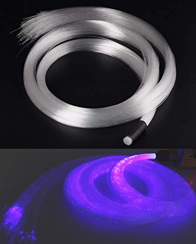 Image of AZIMOM 450pcs 0.03in 13.1ft PMMA Plastic Fiber Optic Curtain Waterfall Light Cable Flash Point Fiber Optic Strands Side Glow Optical Fiber Hanging Strings