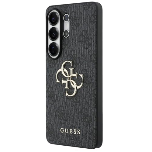 Image of CG MOBILE Guess [Official Licensed], Protective Case Designed for Galaxy S26 Ultra (2026) | 4G PU Case with Big 4G Metal Logo & Classic Logo - Black