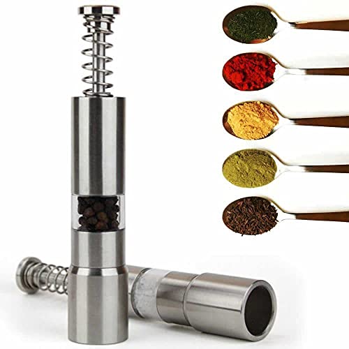 Moedor de pimenta e sal aço inox 15cm CBRN01392 - Commerce Brasil