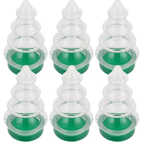 Gadpiparty 6pcs Party Cookie Sweet Lids for Tree Ml Decor Sweets Decorative Holder H Tabletop Decoration Bottle Apothecary Christmas Aging Favor Jars Bottles Jarplastic Lid Gifts Candy