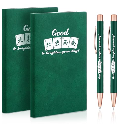 Cuadernos de Mahjong Kosiz con bolígrafos, el regalo ideal de cumpleaños para fans del juego