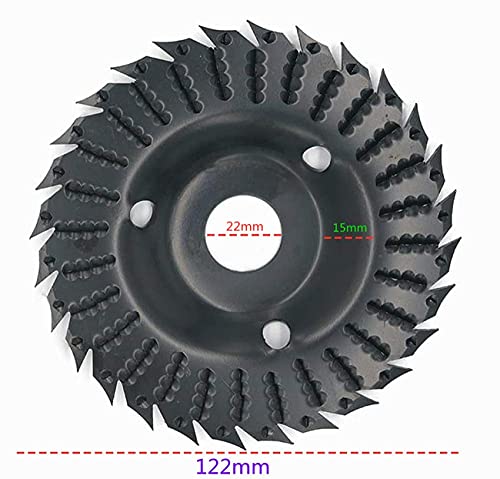 Szliyands 202 Wood Carving Disc, Grinder Wood Tungsten Carbide Grinding Wheel Grinder Shaping Disc Bore Wood Sanding Carving Tool Woodworking Angle Grinder Attachment thumb #2