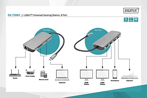 Docking Station Universale USB-C™, 8 Porte - 9