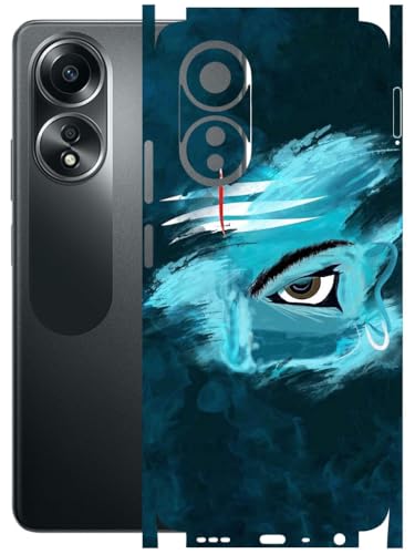 Image of AtOdds - Full Body Back Screen Guard Protector Film - Lamination Wrap Skin Sticker Compatible with Oppo A58 (4G) | Scratchproof Matte Finish (Mahadev)