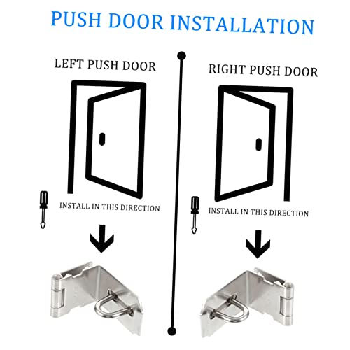 Image of DOITOOL 2pcs Right Angle Stainless Steel Door Hasp Lock for Cabinets Easy to Install Latch Buckle Secure Padlock Accessory for Furniture Doors