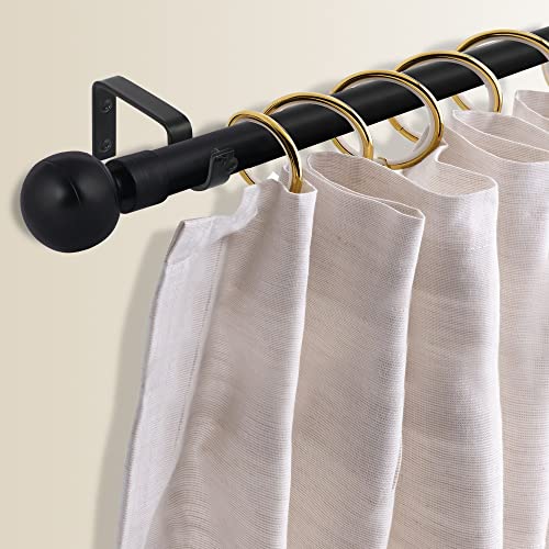 Image of FAPBADRI Curtain Rod /Pipe Heavy Quality Mild Steel for Home /office door, window, shower, 1 inch diameter (25mm), Color - Black, Length - 48 inches (4 feet), 1 Pipe