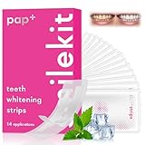28 Pezzi Strisce Sbiancanti Denti, Sbiancamento Denti Rapido a Casa, Strisc Sbiancant Denti, Ideali per Macchie da Caffè, Vino, Fumo, Whitening Strips per Sbiancamento Delicato