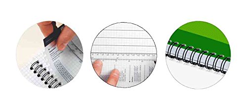 OXFORD Lot de 5 Cahiers Reliure intégrale couv polypropylène 100p Quad 5x5 14,8x21cm