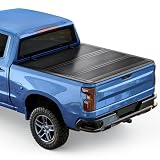 Tono King Low Profile Flip Up Truck Bed Tonneau Cover for 2019-2026 Chevy/GMC Silverado/Sierra, Works w/MultiPro/Flex Tailgate 6' 7' Bed (79.4')