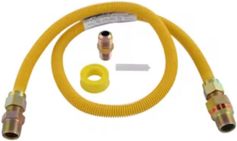 Eastman 48-in 3/4-in Mip Inlet x 3/4-in Mip Outlet Stainless Steel Gas Appliance Installation Kit