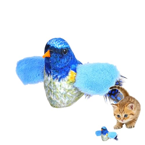 FASSME Brinquedo interativo de gato de simulação de pássaros, brinquedos de pelúcia para gatos inter