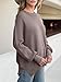 ANRABESS Women Oversized Sweaters Batwing Long Sleeve 2025 Fall Outfits Crewneck Casual Knit Side Slit Fashion Pullover Top Nutmeg Medium