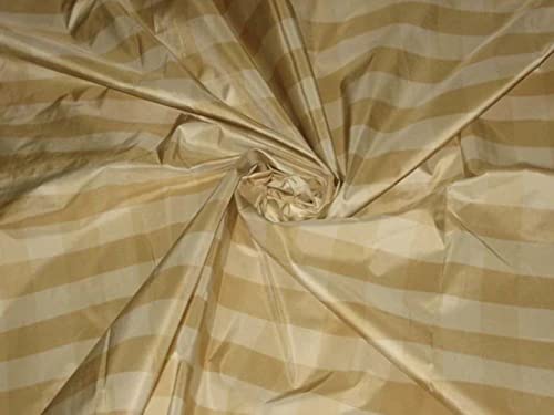 Tissu taffetas de soie beige 137 cm pour ameublement couture robe