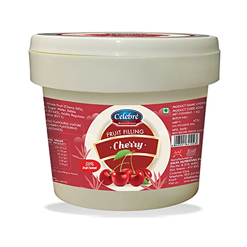 Celebre Cherry Fruit Filling - 1 kg (B09C3JV92X) Amazon Price History, Amazon Price Tracker