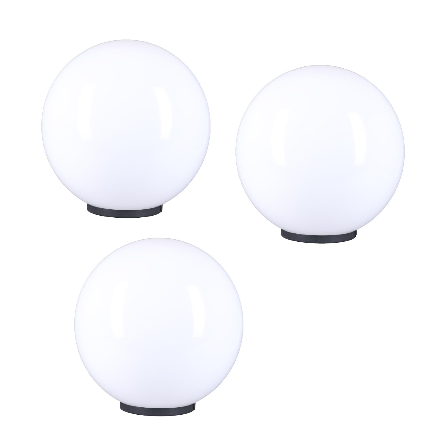 Kugelleuchte Ø 25 cm 3er Set Kugellampe Garten Lampe Außenleuchte Kugel Deko E27 Terrassenleuchten